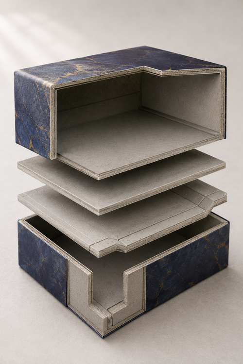 rigid paper box greyboard structure